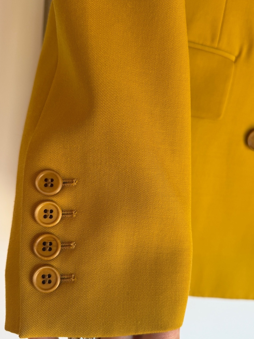 Nili Lotan Double-Breasted Mustard Valerie Jacket - Picture 3 of 8